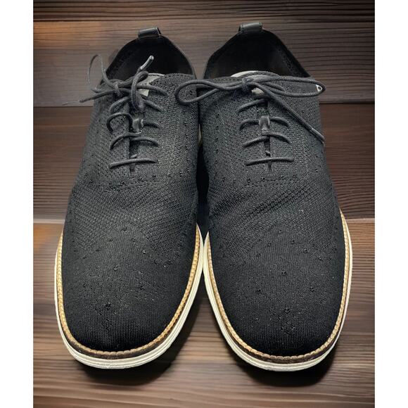 Cole Haan Grand OS Black Stitchlite Wingtip Oxford Shoes Mens Size 14 Fast Ship main image 8